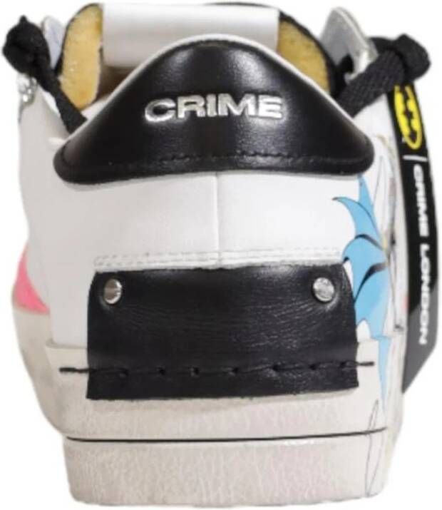 Crime London Textiel Accenten Leren Sneaker Dames Collectie White Dames