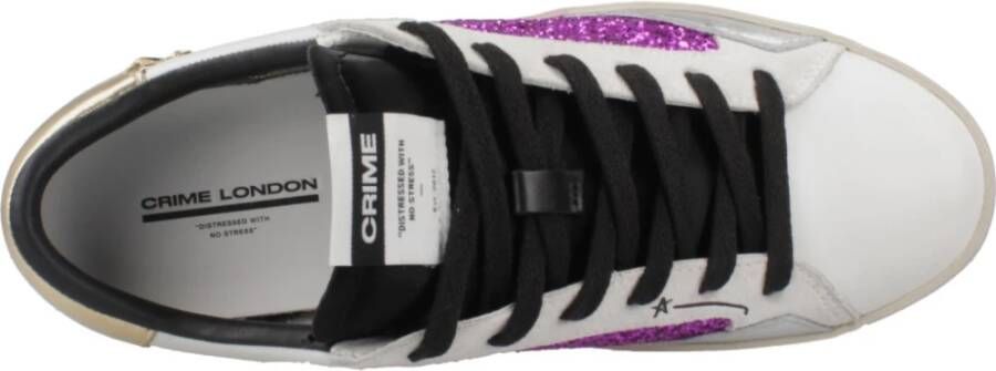 Crime London Vervallen Sneakers Purple Dames