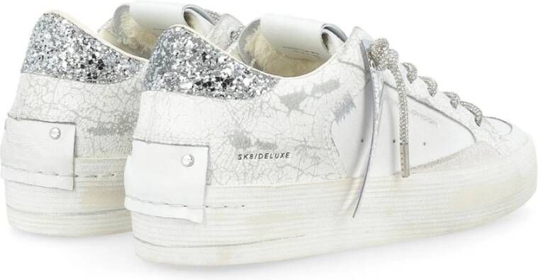 Crime London Witte Deluxe Hiel Sneakers White Dames