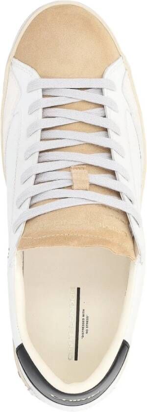 Crime London Witte Distressed Sneakers White Heren