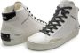 Crime London Witte Leren Hoge Sneakers met Zwarte Rand White Heren - Thumbnail 6