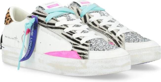 Crime London Witte leren Jungle Fever sneakers Multicolor Dames