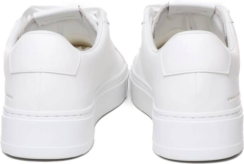 Crime London Witte Leren Sneakers met Logolabel White Heren