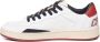 Crime London Witte Leren Sneakers met Rode Stud White Heren - Thumbnail 4