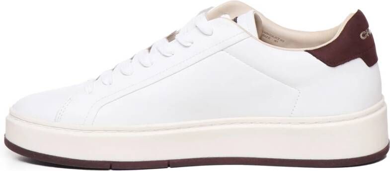 Crime London Witte Leren Sneakers met Stud Detail White Heren