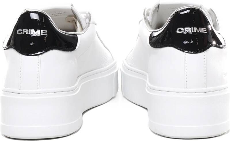 Crime London Witte Leren Sneakers met Stud White Dames