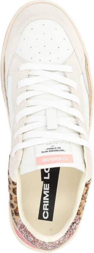 Crime London Witte leren Wild Safari sneakers Multicolor Dames