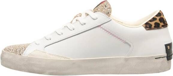 Crime London Witte Sneakers met Glitterdetails White Dames