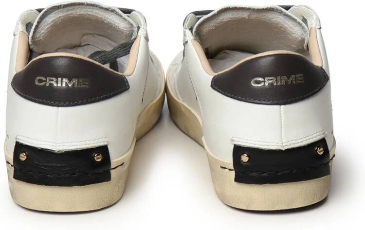 Crime London Witte Sneakers met Rode Details White Heren