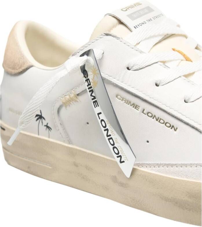 Crime London Witte Sneakers SK8 Deluxe White Heren