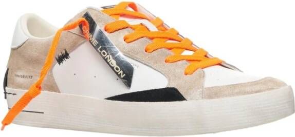 Crime London Witte Sneakers Skate Deluxe Stijl Multicolor Heren