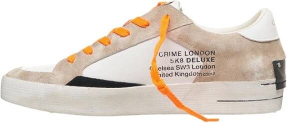 Crime London Witte Sneakers Skate Deluxe Stijl Multicolor Heren