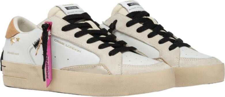 Crime London Witte Sneakers voor een stijlvolle look White Dames