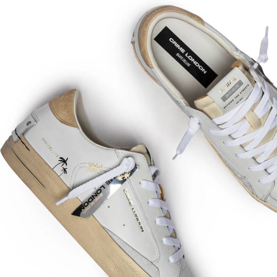 Crime London Witte Sneakers voor een stijlvolle look White Heren