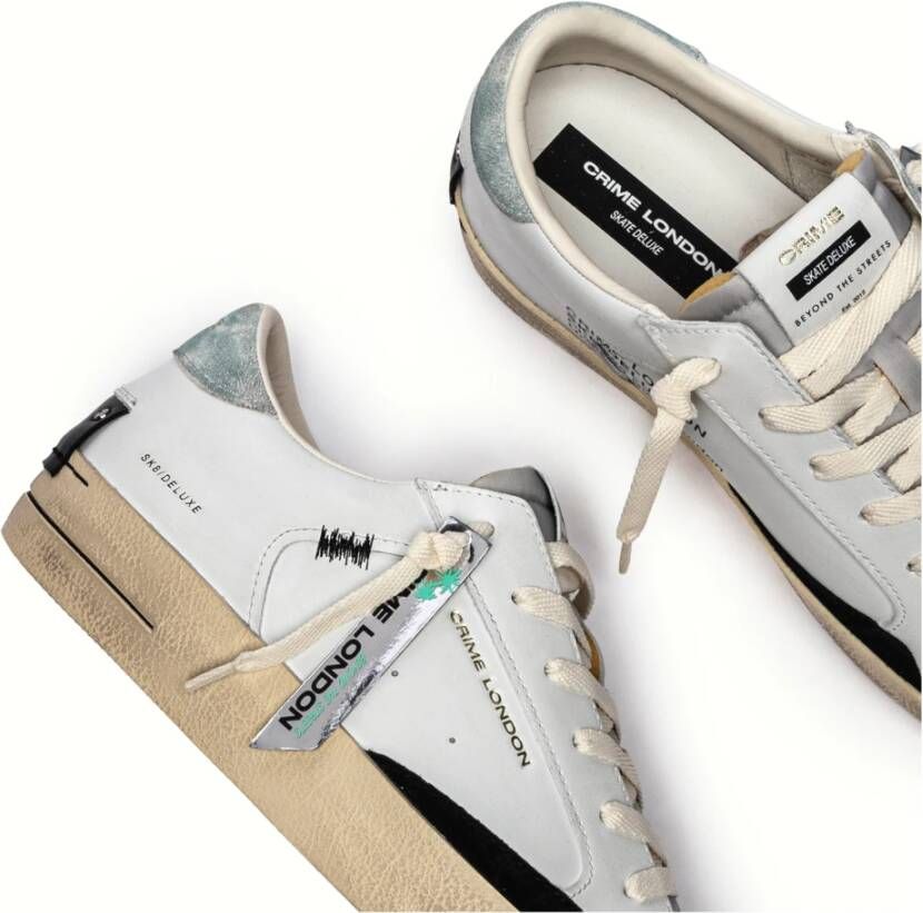 Crime London Witte Sneakers voor Stedelijke Stijl White Heren