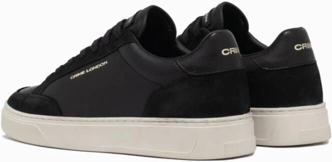 Crime London Zwarte leren Eclipse Sneakers Black Heren