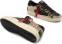 Crime London Zwarte leren sneaker met gouden glitter Black Dames - Thumbnail 4