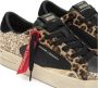 Crime London Zwarte leren sneaker met gouden glitter Black Dames - Thumbnail 6