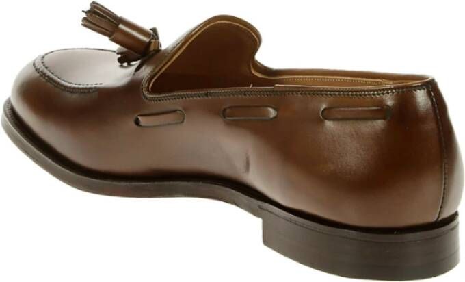 Crockett & Jones Bruin leren mocassin met kwastdetail Brown Heren