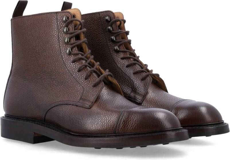 Crockett & Jones Donkerbruine Gesloten Derby Boot Brown Heren