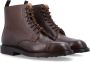 Crockett & Jones Donkerbruine Gesloten Derby Boot Brown Heren - Thumbnail 2