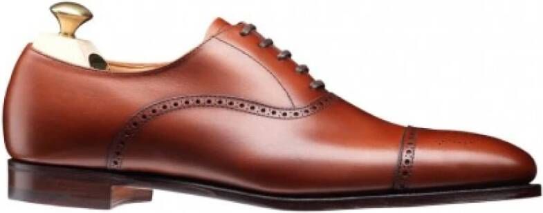 Crockett & Jones Kastanje Leren Schoenen Brown Heren