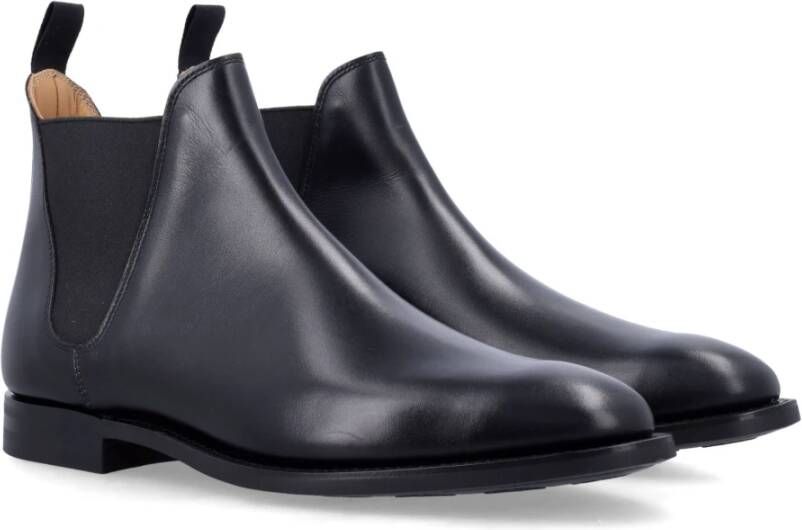 Crockett & Jones Zwarte Chelsea Laarzen Elegante Stijlvolle Schoenen Black Heren