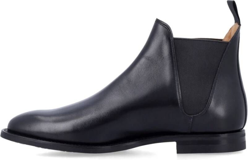 Crockett & Jones Zwarte Chelsea Laarzen Elegante Stijlvolle Schoenen Black Heren