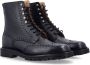 Crockett & Jones Zwarte Full-Brogue Derby Laars Aw24 Black Heren - Thumbnail 2