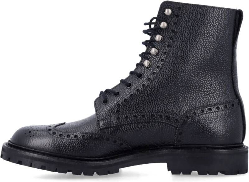 Crockett & Jones Zwarte Full-Brogue Derby Laars Aw24 Black Heren