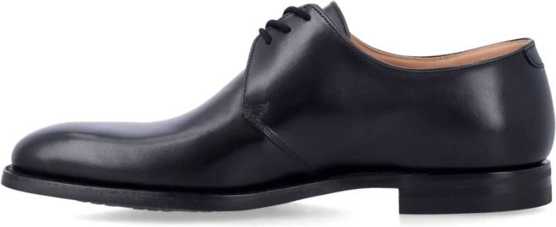 Crockett & Jones Zwarte Gesloten Derby Schoenen Aw24 Black Heren