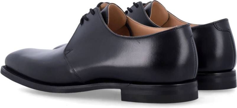 Crockett & Jones Zwarte Gesloten Derby Schoenen Aw24 Black Heren