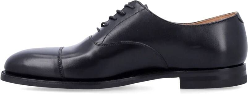 Crockett & Jones Zwarte Gesloten Teen Oxford Schoenen Black Heren