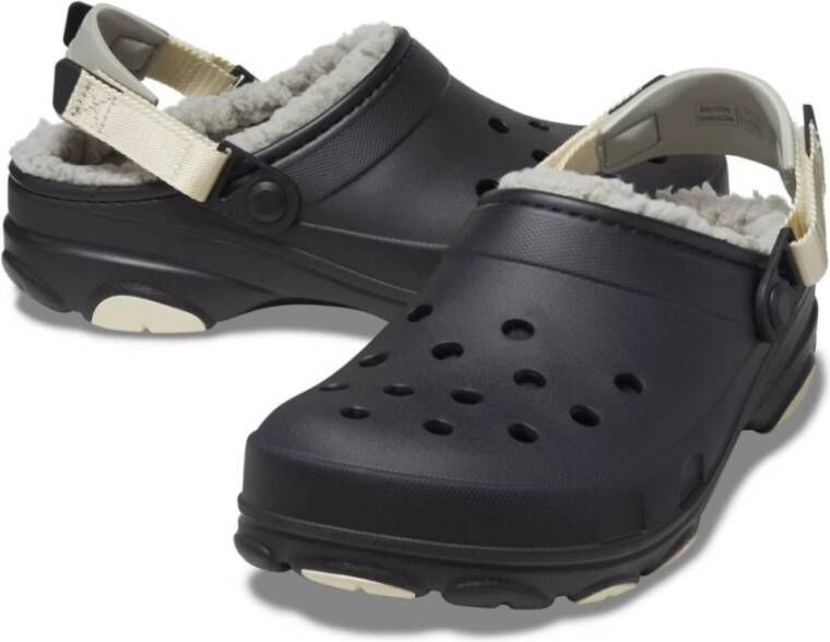 Crocs All-Terrain Klomp met Zacht Harige Voering Black Unisex