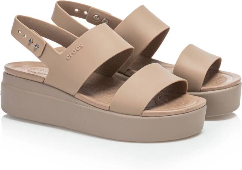 Crocs Beige Dames Sandalen Brooklyn Stijl Beige Dames