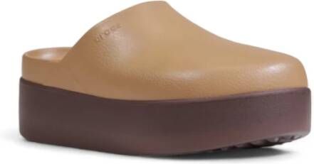 Crocs Beige Rubberen Damesslippers Herfst Winter Beige Dames