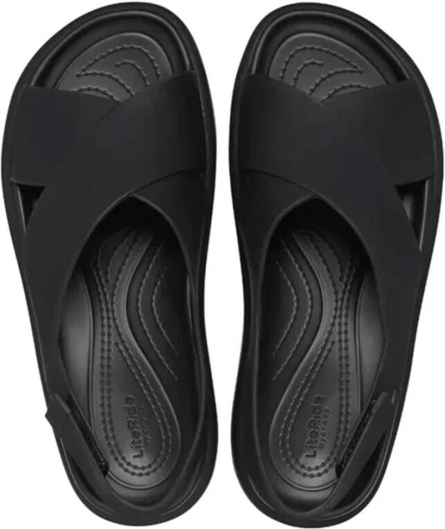 Crocs Casual Sleehak Sandaal Black Dames