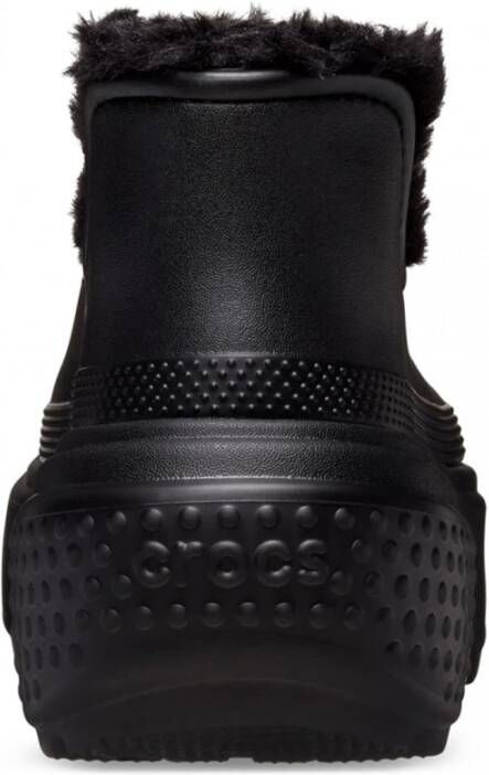 Crocs Chunky Shorty Laarzen met Harige Voering Black Dames