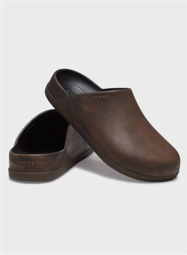 Crocs Gebrande Klomp Sandaal Unisex Brown Heren