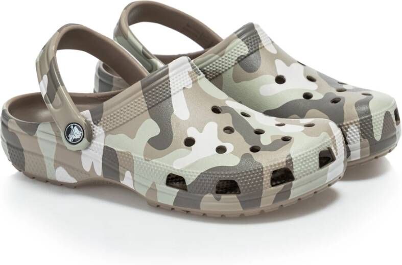 Crocs Gedrukte Camo Klomp Sandalen Gray Heren