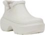 Crocs Winter Gevoerde Shorty Laars Vrouwen White Dames - Thumbnail 9