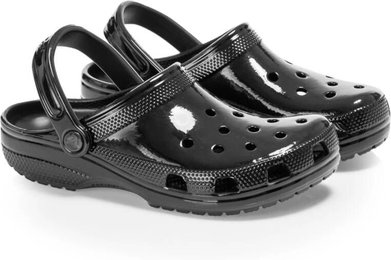 Crocs Glanzende Klomp Sandalen Black Heren