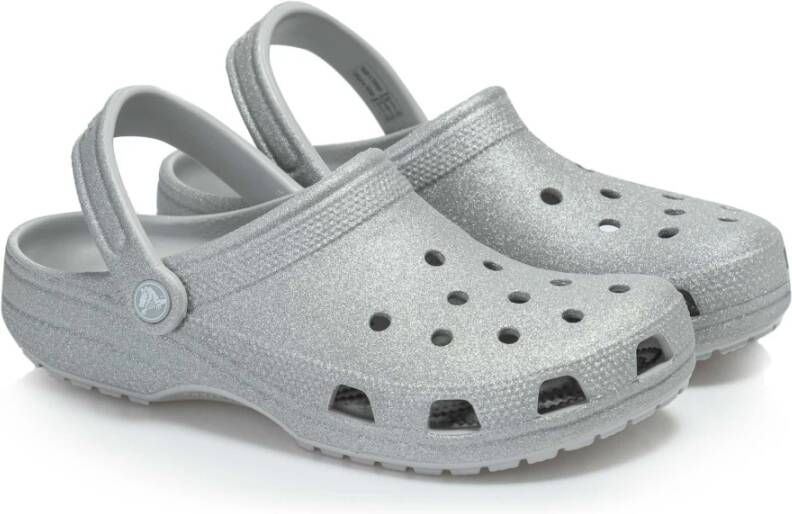 Crocs Glitter Classic Klompen Gray Dames