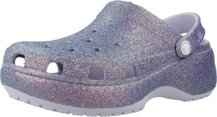 Crocs Glitter Platform Klompen Purple Dames