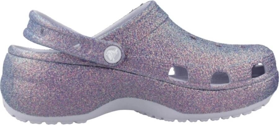 Crocs Glitter Platform Klompen Purple Dames