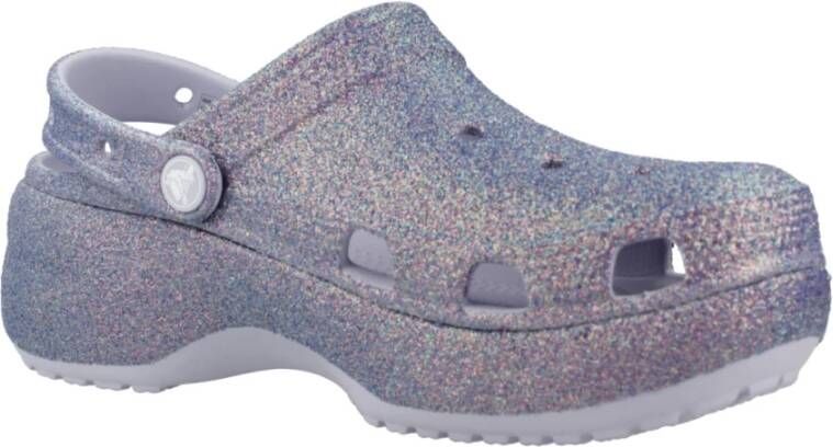 Crocs Glitter Platform Klompen Purple Dames