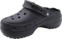 Crocs Klassieke Platform Gevoerde Klompen voor Dames Black Dames - Thumbnail 7