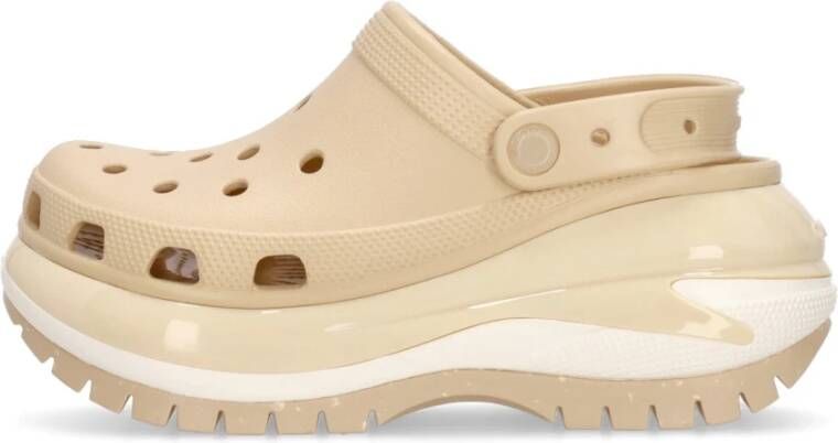 Crocs Klassieke Mega Crush Muil Klomp Beige Dames