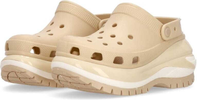 Crocs Klassieke Mega Crush Muil Klomp Beige Dames