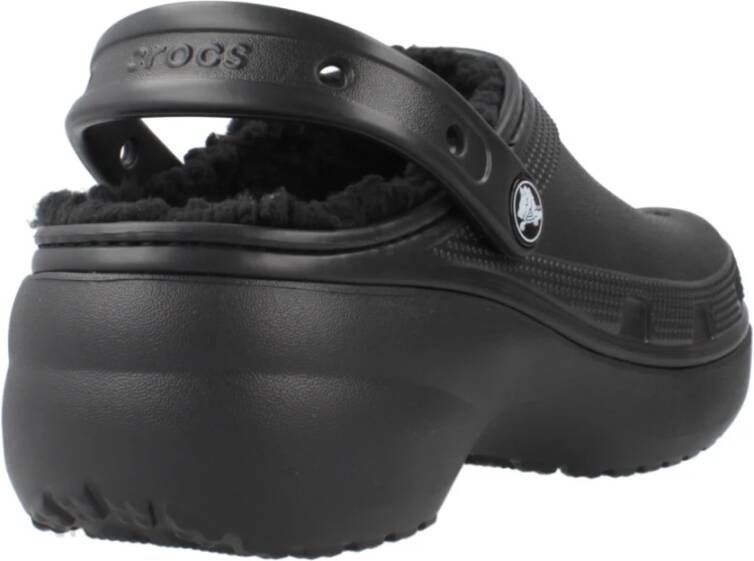 Crocs Klassieke Plateau Gevoerde Klompen Black Dames